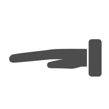 Avuç içi kadar sert bir ikona sahip insan eli, el hareketi kavramı, beyaz arka planda el koruma işareti, mobil konsept ve web tasarımı için glifli el ikonu. Vektör grafikleri.