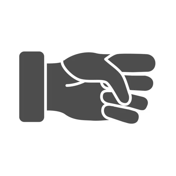 固体アイコン、手のジェスチャーコンセプト、白の背景に手のサインをクリーンアップ、モバイルコンセプトとWebデザインのためのグリフスタイルのパワージェスチャーアイコン。ベクトルグラフィックス. — ストックベクタ