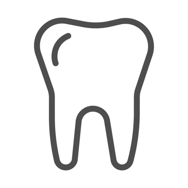 Icono de línea de dientes, concepto de cuidado dental, signo de dientes sanos limpios sobre fondo blanco, icono de diente en estilo de esquema para el concepto móvil y el diseño web. Gráficos vectoriales . — Archivo Imágenes Vectoriales