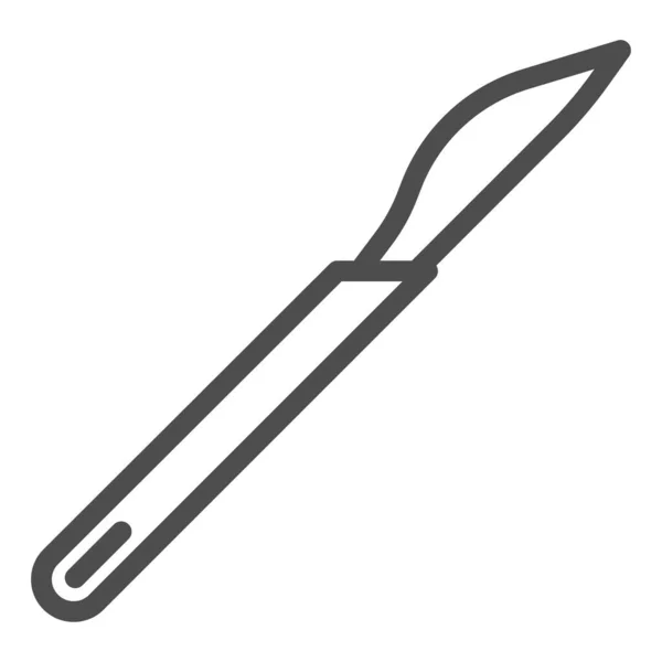 Νυστέρι εικονίδιο γραμμή, Ιατρική έννοια, Νοσοκομείο χειρουργική μαχαίρι υπογράψει σε λευκό φόντο, Ιατρική νυστέρι εικονίδιο σε περίγραμμα στυλ για την κινητή έννοια και web design. Διανυσματικά γραφικά. — Διανυσματικό Αρχείο