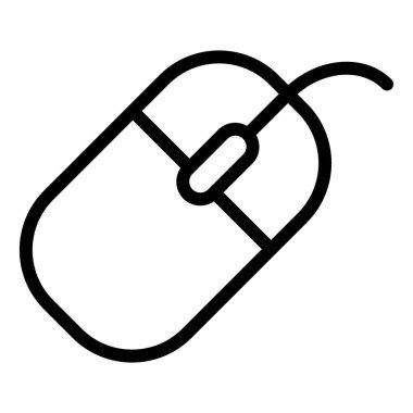 Bilgisayar fare çizgisi simgesi. Aygıt vektör çizimi beyaza izole edildi. Ağ ve uygulama için tasarlanmış araç tasarımı. Eps 10.