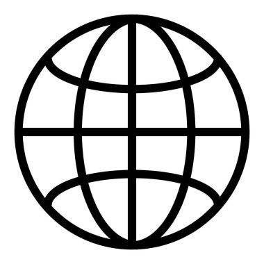 Dünya çizgisi ikonu. Dünya vektör illüstrasyonu beyazda izole edildi. Web tasarımı, web ve uygulama için tasarlandı. Eps 10.