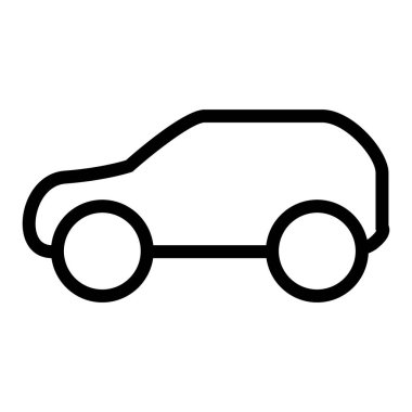 Araba çizgisi simgesi. Otomobil vektör çizimi beyaza izole edildi. Web ve uygulama için tasarlanmış taşıma ana hatları tasarımı. Eps 10.