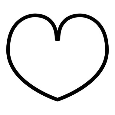 Kalp çizgisi ikonu. Aşk vektör illüstrasyonu beyaza izole edildi. Valentine tasarımı, web ve uygulama için tasarlanmış. Eps 10.
