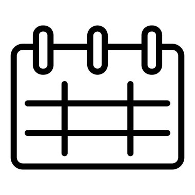 Takvim çizgisi simgesi. Hatırlatma vektör illüstrasyonu beyazda izole edildi. Tarih tasarımı, web ve uygulama için tasarlandı. Eps 10.
