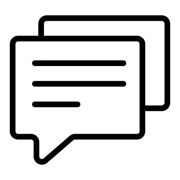 Speech bubble line icoon. Chat vector illustratie geïsoleerd op wit. Ontwerp in stijl van het bericht, ontworpen voor web en app. Eps 10. — Stockvector