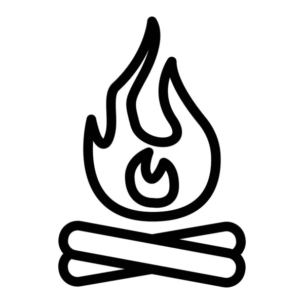 Ikona čáry ohně. Ohnivé vektorové znázornění izolované na bílém. Design ohnivého obrysu, navržený pro web a aplikaci. Eps 10. — Stockový vektor