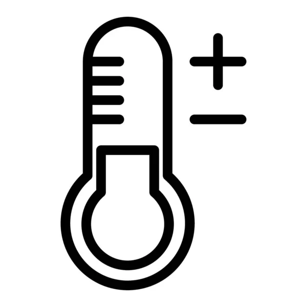 Thermometer line icon. Temperature vector illustration isolated on white. Measurement outline style design, designed for web and app. Eps 10. — Stock Vector