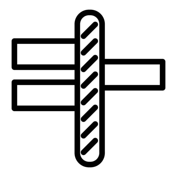 Ikona čáry ukazatele. Dopravní značka vektorové ilustrace izolované na bílém. Návrh režijního stylu, určený pro web a aplikaci. Eps 10. — Stockový vektor