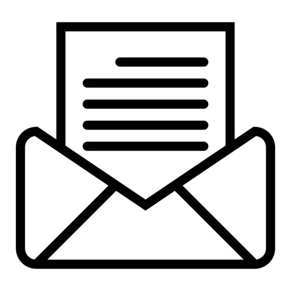 Öffnen Sie das Mailline-Symbol. Brief mit Umschlagvektorabbildung isoliert auf weiß. Mail Outline Style Design, entworfen für Web und App. Eps 10. — Stockvektor