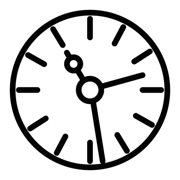 時計のアイコン。白で区切られた時間ベクトル図。Webとアプリ用に設計されたアウトラインスタイルデザインをご覧ください。Eps 10. — ストックベクタ