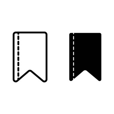 Kurdele şeridi ve sembol. Yer imi vektör illüstrasyonu beyaza izole edildi. Kurdele bant tasarımı, web ve uygulama için tasarlanmış. Eps 10.