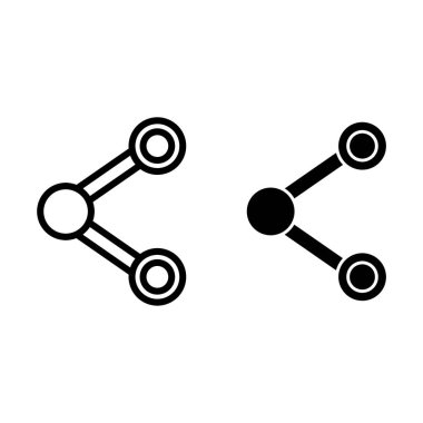 Çizgiyi ve sembol simgesini paylaş. Sosyal vektör illüstrasyonu beyaza izole edildi. Web ve uygulama için tasarlanmış tasarım tasarımı yayınlayın. Eps 10.