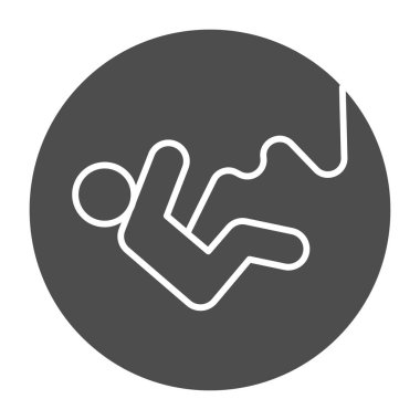 Hamilelik taraması katı ikonu, hamilelik konsepti, beyaz arka planda ultrasonda bebek işareti, taşınabilir konsept için ana rahminde bebek taraması, web tasarımı. Vektör grafikleri.