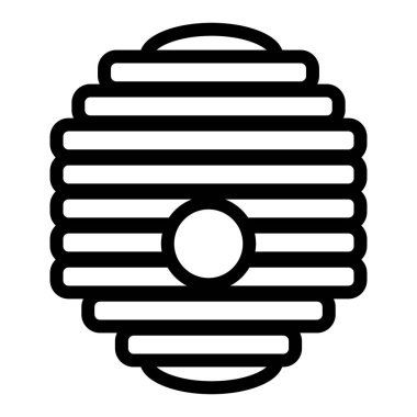 Kovan hattı simgesi. Beyaz üzerine izole edilmiş arı kovanı vektör illüstrasyonu. Bal hatları tasarımı, web ve uygulama için tasarlandı. Eps 10.