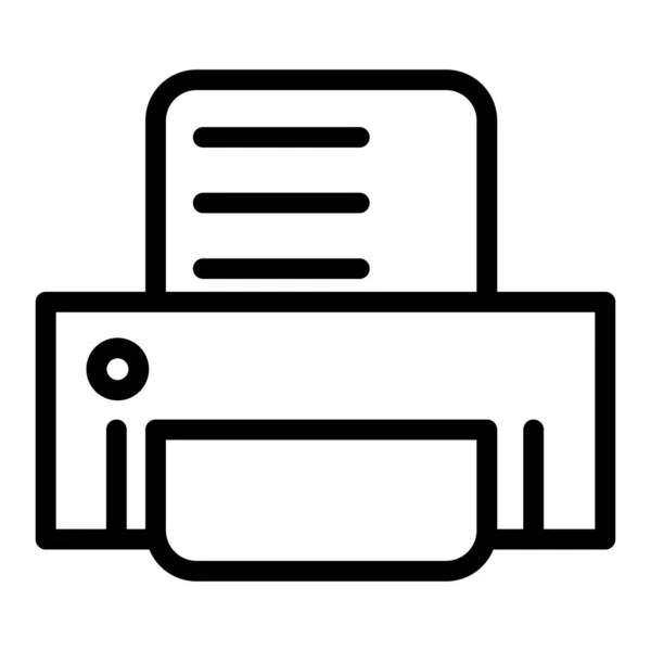 Icono de línea de impresora. Ilustración vectorial de impresión aislada en blanco. Diseño de estilo de esquema de impresión, diseñado para web y aplicación. Eps 10 . — Vector de stock