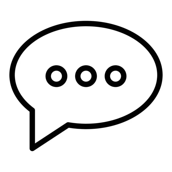 Speech bubble line icon. Message vector illustration isolated on white. Chat outline style design, designed for web and app. Eps 10. — Stock Vector