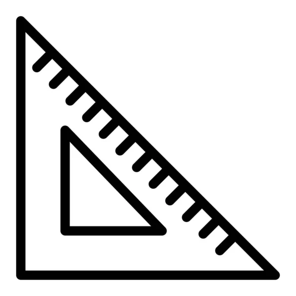 Icono de línea de regla de triángulo. Ilustración vectorial centímetro aislado en blanco. Medir el diseño de estilo de esquema, diseñado para la web y la aplicación. Eps 10 . — Vector de stock