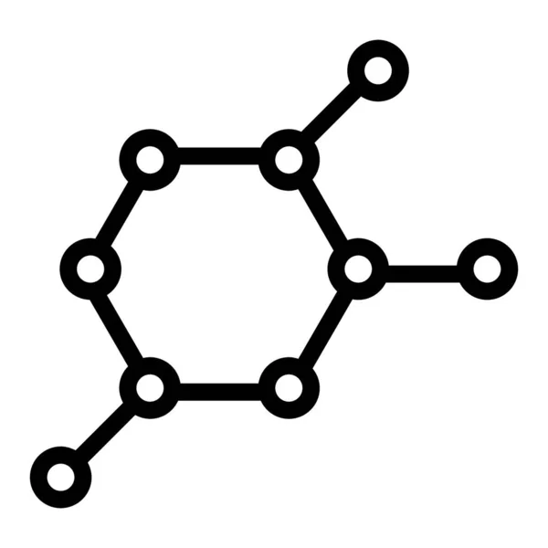 Icono de línea de fórmula química. Ilustración de vectores moleculares aislados en blanco. Estructura contorno diseño de estilo, diseñado para la web y la aplicación. Eps 10 . — Vector de stock