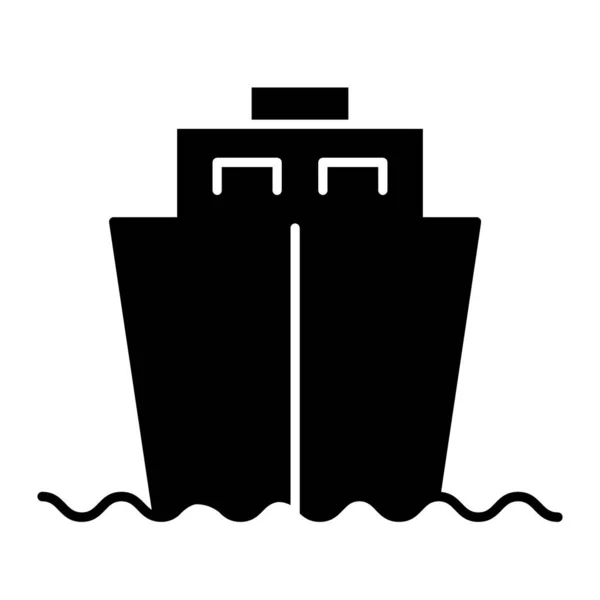 Ship solid icon. Liner vector illustration isolated on white. Cruise glyph style design, designed for web and app. Eps 10. — Stock Vector