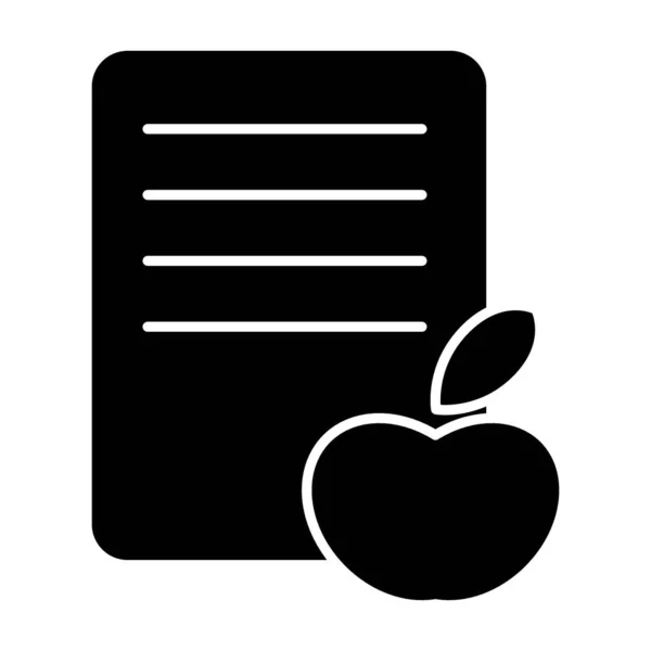 Apple і перерахуйте цілісну ікону. Фрукти та векторні ілюстрації виділені на білому. Декларація фруктового транспортування дизайну гліфів, призначена для веб і додатків. Eps 10. — стоковий вектор