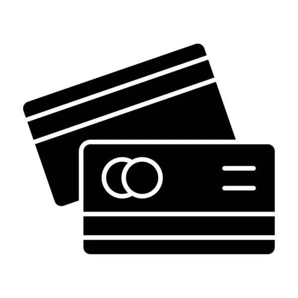 Tarjetas de crédito icono sólido. Pagar ilustración vectorial aislado en blanco. Diseño de estilo glifo de dinero, diseñado para la web y la aplicación. Eps 10 . — Archivo Imágenes Vectoriales