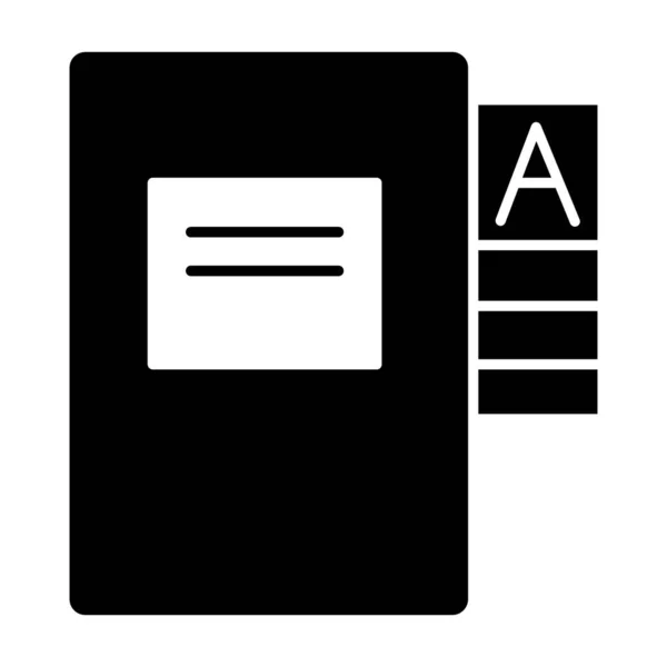 Pevná ikona složky dotazníku. Obrázek vektoru panenky formuláře izolovaný na bílé. Návrh dokumentačního glyfového stylu, určený pro web a aplikaci. Eps 10. — Stockový vektor