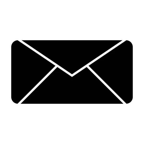 Umschlag solides Symbol. Buchstabenvektorillustration isoliert auf weiß. E-Mail-Glyphen-Design, entworfen für Web und App. Eps 10. — Stockvektor