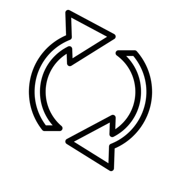 Actualizar icono de línea. Flechas de rotación ilustración vectorial aislado en blanco. Recicle flechas delinear el diseño de estilo, diseñado para la web y la aplicación. Eps 10 . — Archivo Imágenes Vectoriales