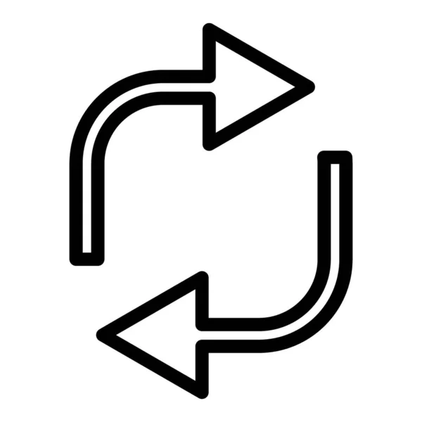 Flechas de giro icono de línea. Actualizar las flechas vector ilustración aislada en blanco. Flechas circulares delinear el diseño de estilo, diseñado para la web y la aplicación. Eps 10 . — Archivo Imágenes Vectoriales