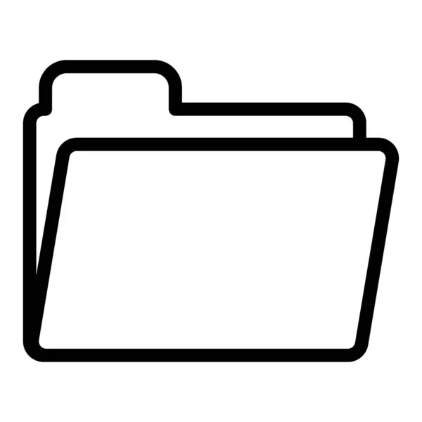 Ordnerzeilen-Symbol. Archivvektordarstellung isoliert auf weiß. Design der Umrisse von Dokumenten, entworfen für Web und App. Eps 10. — Stockvektor