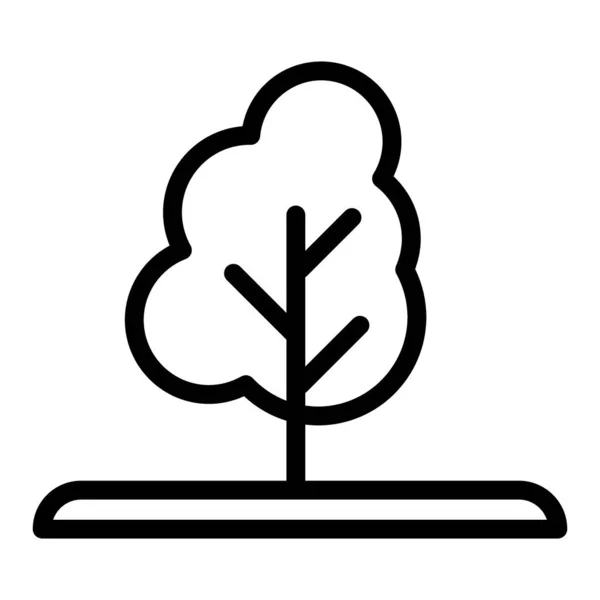 Tree line icon. Nature vector illustration isolated on white. Wood outline style design, designed for web and app. Eps 10. — Stock Vector