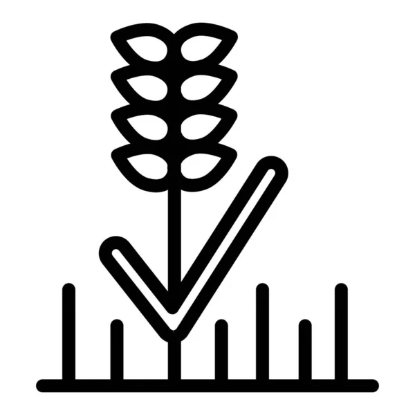 Icône de ligne de blé. Illustration vectorielle de grain isolée sur blanc. Conception de style de contour agricole, conçu pour le web et l'application. Eps 10 . — Image vectorielle