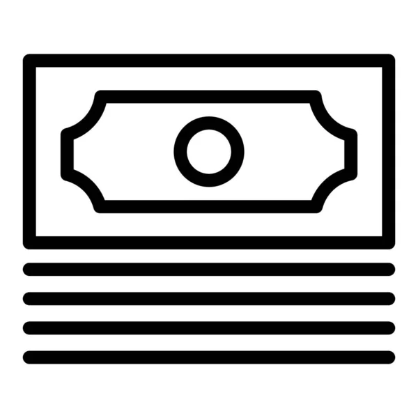 Icono de línea de pila de dólares. Montón de ilustración de vectores de efectivo aislado en blanco. Diseño de estilo de contorno de dinero, diseñado para web y aplicación. Eps 10 . — Vector de stock