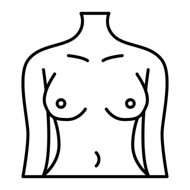 Mükemmel kadın vücudu ince çizgi ikonu. Beyaz üzerinde izole edilmiş kadın figürü vektör çizimi. Sıska kız tasarımı, web ve uygulama için tasarlanmış. Eps 10.