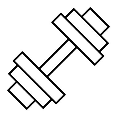 Jimnastik salonu ikonu için Dumbbell. Ağırlık vektör çizimi beyaza izole edildi. Barbell tasarımı, web ve uygulama için tasarlandı. Eps 10.