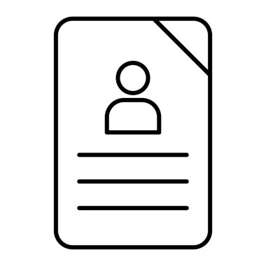 İnce çizgi simgesi anketi. Beyaz üzerine izole edilmiş belge vektör illüstrasyonu. Web ve uygulama için tasarlanmış grafik tasarımı. Eps 10.