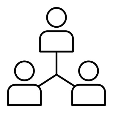 Takım çalışması ince çizgi ikonu. Grup vektör illüstrasyonu beyazda izole edildi. Takım tasarımı, web ve uygulama için tasarlandı. Eps 10.