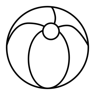 Plaj topu ince çizgi ikonu. Hava topu vektör çizimi beyaza izole edildi. Şişirilebilir top tasarımı, web ve uygulama için tasarlandı. Eps 10.