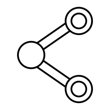 İnce çizgi simgesini paylaş. Sosyal vektör illüstrasyonu beyaza izole edildi. Web ve uygulama için tasarlanmış tasarım tasarımı yayınlayın. Eps 10.