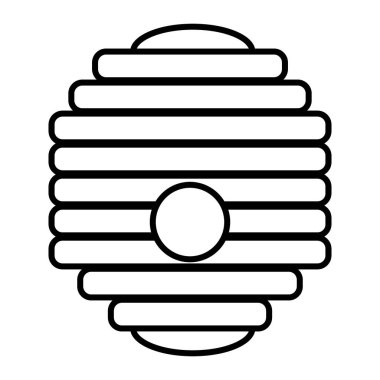 İnce çizgi ikonu. Beyaz üzerine izole edilmiş arı kovanı vektör illüstrasyonu. Bal hatları tasarımı, web ve uygulama için tasarlandı. Eps 10.