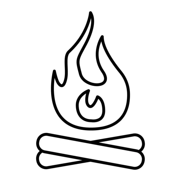 Ikona tenké čáry ohňů. Ohnivé vektorové znázornění izolované na bílém. Design ohnivého obrysu, navržený pro web a aplikaci. Eps 10. — Stockový vektor