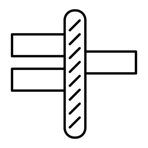 Wegweiser dünne Linie Symbol. Verkehrszeichen Vektor Illustration isoliert auf weiß. Richtung skizzieren Stil-Design, entworfen für Web und App. Eps 10. — Stockvektor