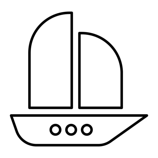 얇은 선 아이콘을 그린다. 배의 벡터 그림은 흰색에 분리되어 있다. 배의 윤곽 디자인은 웹 과 앱을 위해 설계되었다. Eps 10. — 스톡 벡터