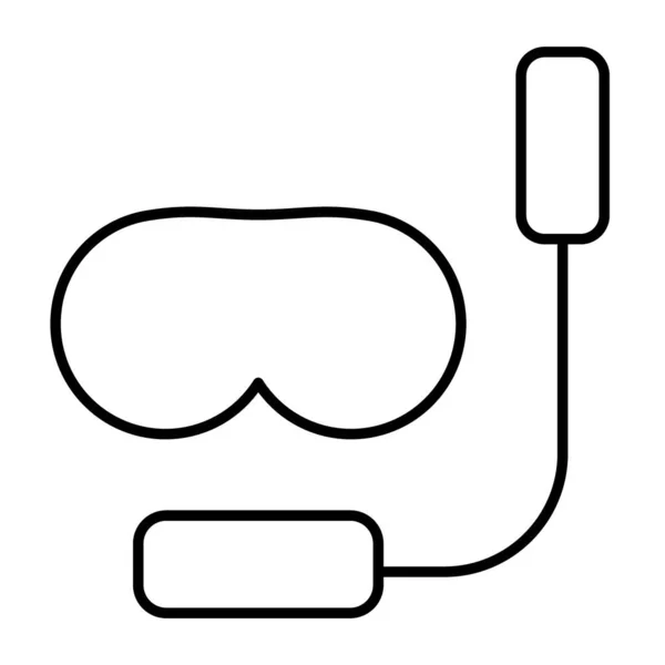 Scuba Maske dünne Linie Symbol. Diving Kit Vektor Illustration isoliert auf weiß. Unterwassermasken umreißen Stil-Design, entworfen für Web und App. Eps 10. — Stockvektor