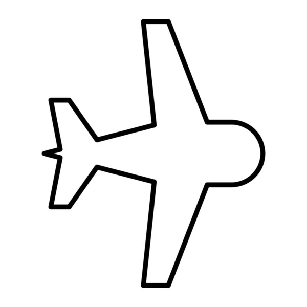 Icono de línea delgada de aviones. Ilustración vectorial plana aislada en blanco. Diseño de estilo de esquema de avión, diseñado para web y aplicación. Eps 10 . — Vector de stock