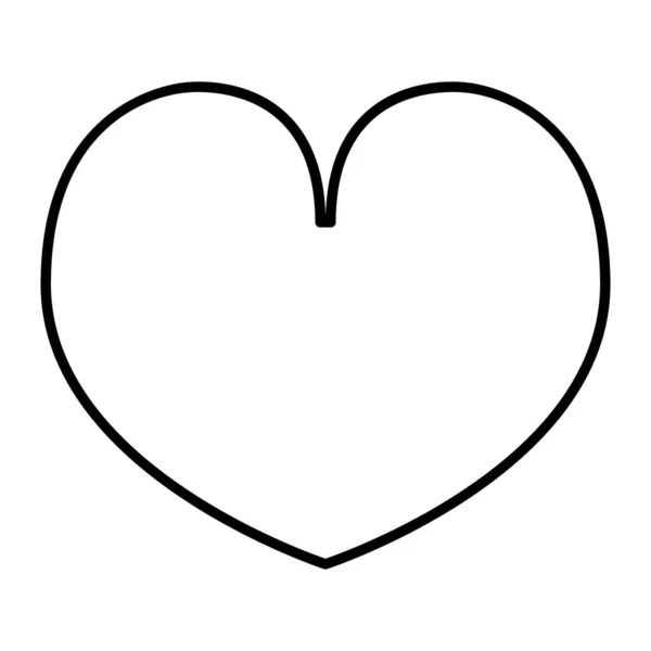 Icona della linea sottile del cuore. Illustrazione vettoriale d'amore isolata sul bianco. Design in stile contorno San Valentino, progettato per web e app. Eps 10 . — Vettoriale Stock