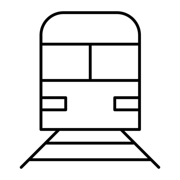 Vytrénovat ikonu čáry. Obrázek železničního vektoru izolovaný na bílém. Subway s designem obrysu zavazadel, určený pro web a aplikaci. Eps 10. — Stockový vektor