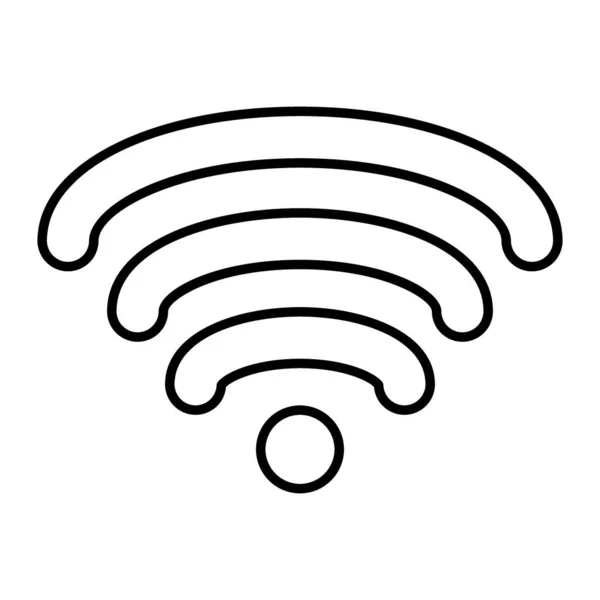 Wifi thin line icon. Internet vector illustration isolated on white. Signal outline style design, designed for web and app. Eps 10. — Stock Vector