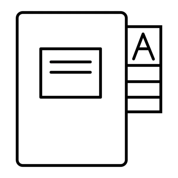 Folder kwestionariusza ikona cienkiej linii. Forma lalka wektor ilustracji izolowane na białym. Dokumentacja zarys stylu projektowania, przeznaczony do sieci web i aplikacji. Eps 10. — Wektor stockowy